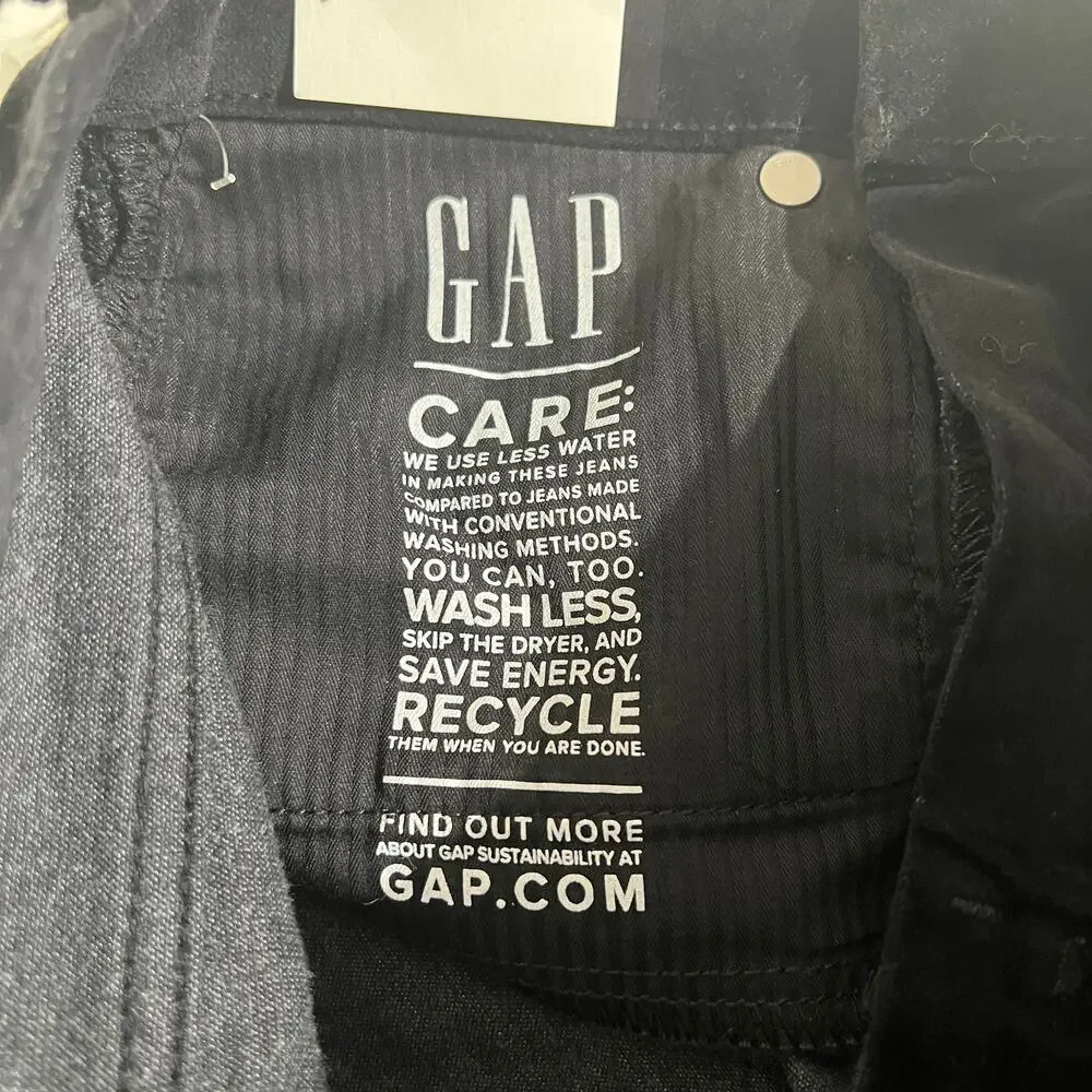 GAP Vintage Slim High Rise Black Velvet-Feel Jeans NWT Size 27R - Picture 7 of 8